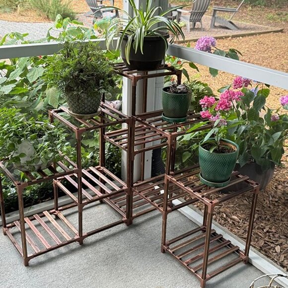 NEW Plant Stand Indoor Outdoor Corner Shelf 11 Potted Large Holder. - Picture 3 of 9